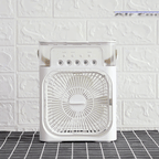 Portable Air Cooler Fan with Handle, Personal Desktop Cooling Fan with Ice/Water Tank, 3 Speeds & Mist Spray Humidifier for Home, Office, and Outdoor Travel